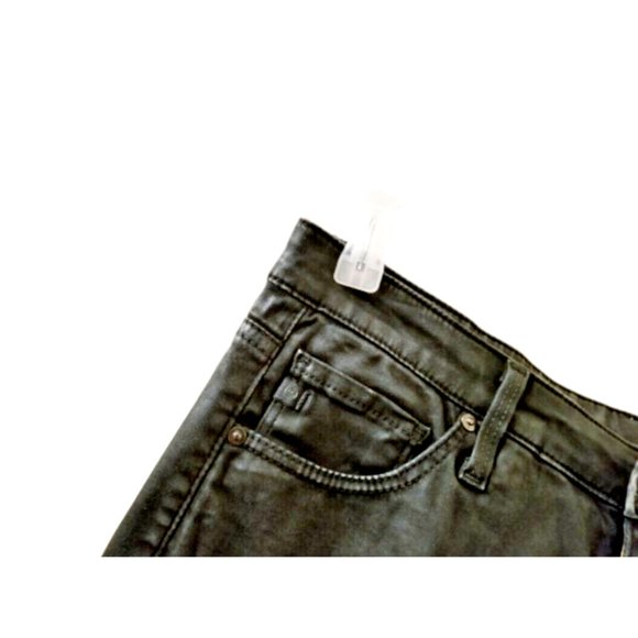 ADRIANO GOLDSCHMIED Black Leatherette Super Skinny Ankle Leggings Sz 28 Jeans - Picture 5 of 14